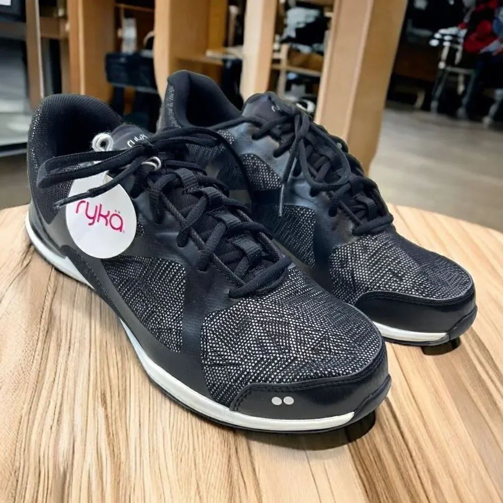 Ryka Women's Mesh Athleisure Sports Running Sneaker Shoes Footwear Black Size 9